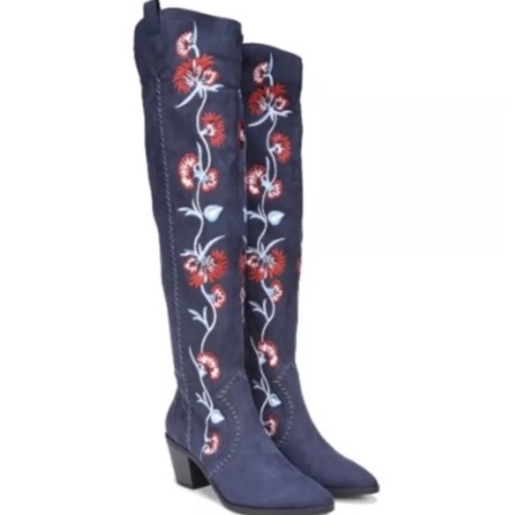 Carlos Santana Shoes - NIB CARLOS SANTANA ALEXIA EMBROIDERED TALL BOOTS